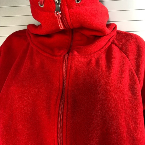 Calvin Klein Women Red Performance Full Zip Fleece Jacket L - Picture 4 of 6